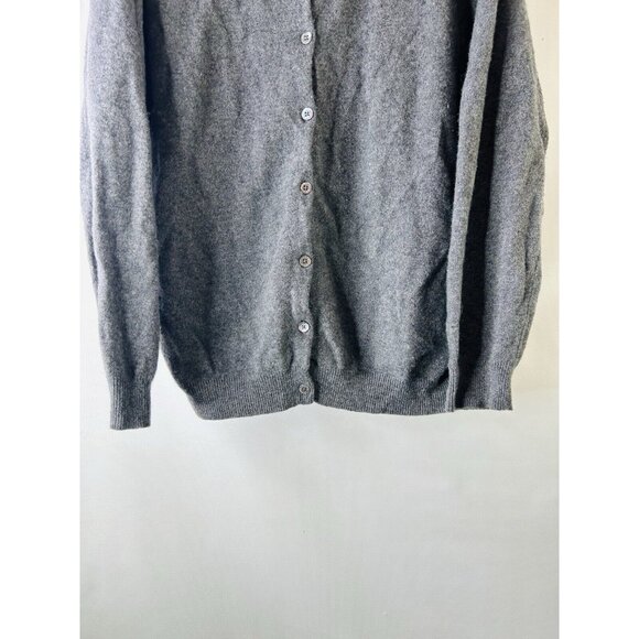 Lauren Ralph Lauren Soft Cashmere Cardigan Sweater Gray - Picture 2 of 7